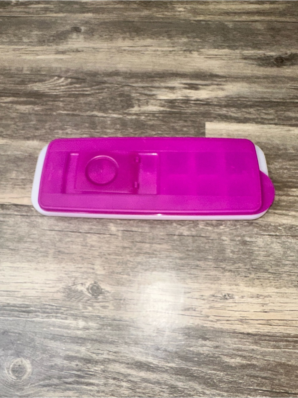 Tupperware Ice Cube Tray with Flip-Top Storage Lid – Pink/Purple